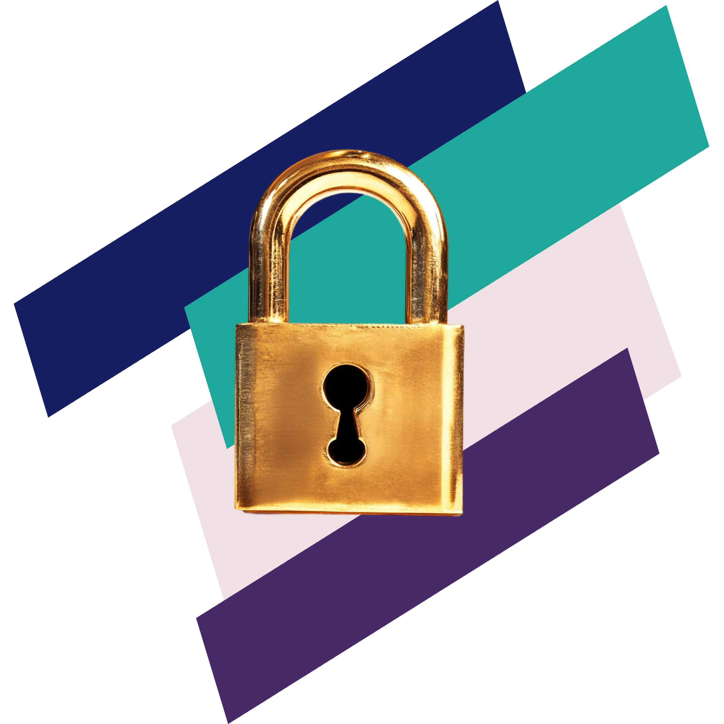 image of golden padlock